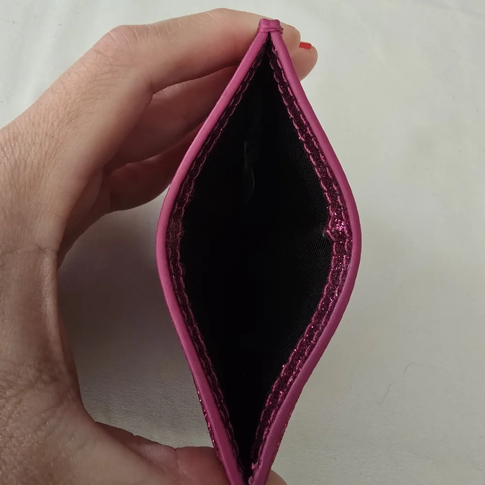 Rebecca Minkoff Pink Glitter Card Case - Picture 4 of 5